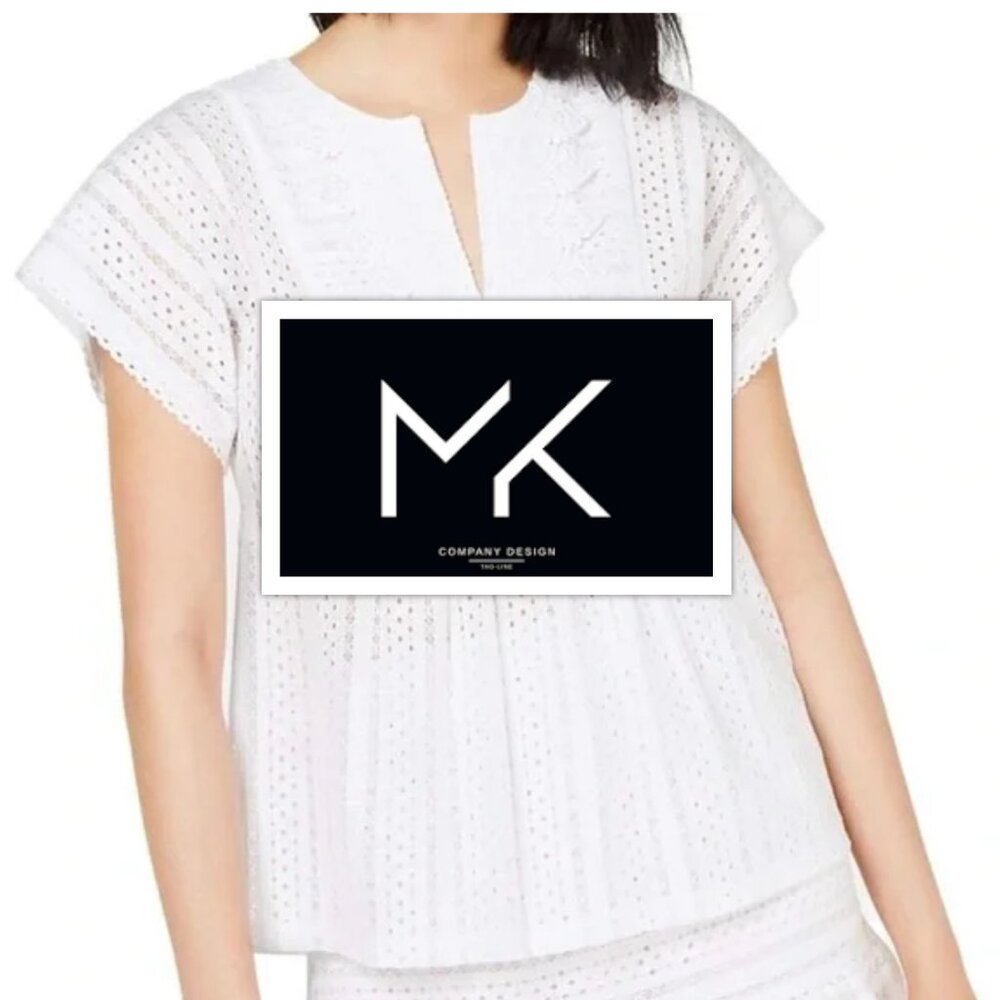 Michael Kors White Eyelet Blouse